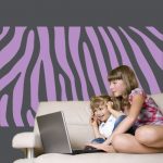 szablon ścienny paski zebry