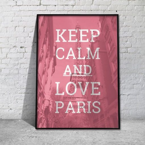 plakat napis o Paryżu