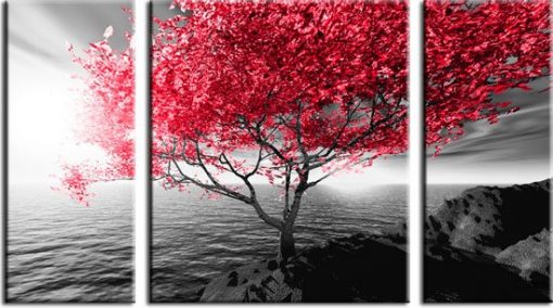 obraz czerwonego drzewa