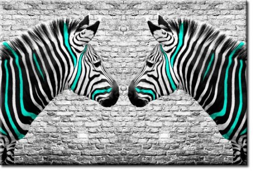 fototapety zebry na cegle