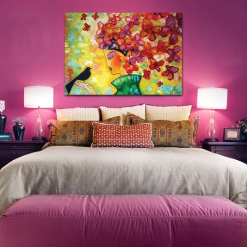 kolorowa dekoracja do sypialni
