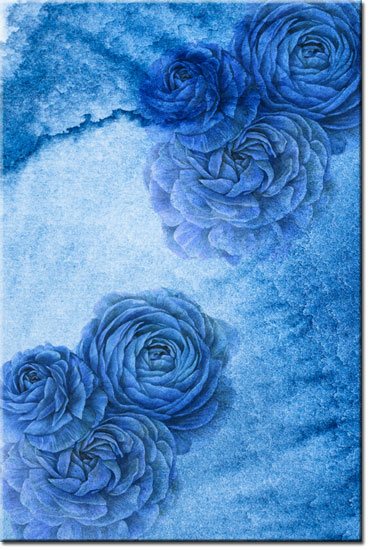 obrazy z niebieskimi kwiatami