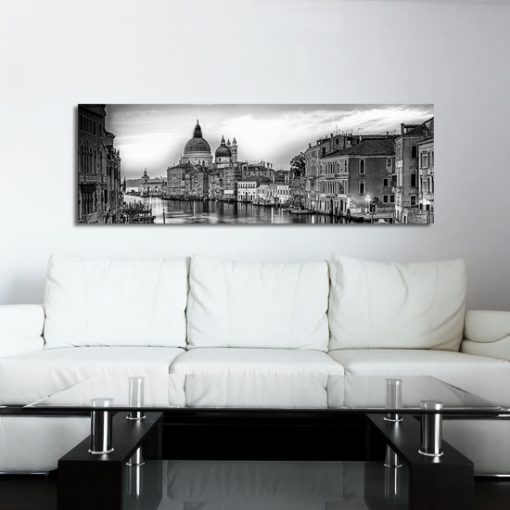 obraz - czarno-biała panorama miasta