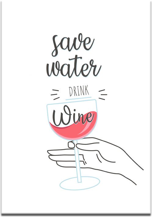 napis na plakacie: Save water...