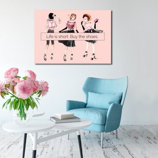 różowy plakat do salonu