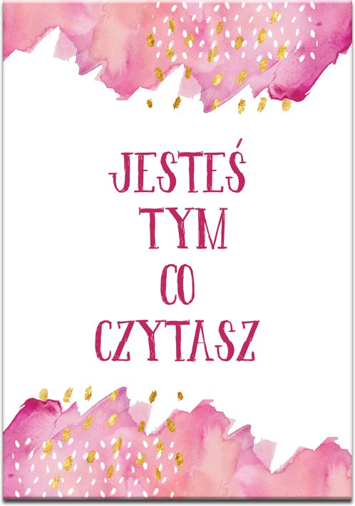 plakat o książkach różowy