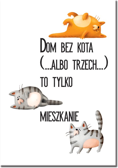 plakat z napisem o kotkach