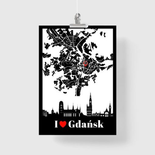 salon z napisem I love Gdańsk