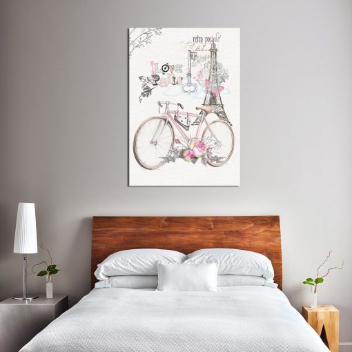 Paryż i rower jako plakat