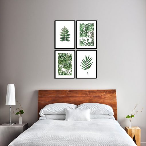botaniczne plakaty do sypialni