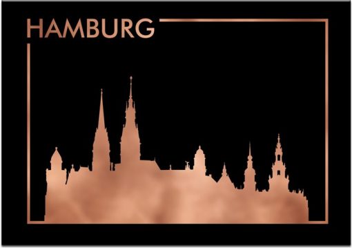 poziomy plakat z motywem Hamburga