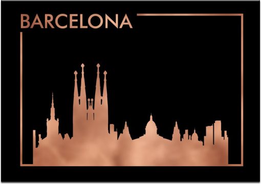 poziomy plakat z Barceloną