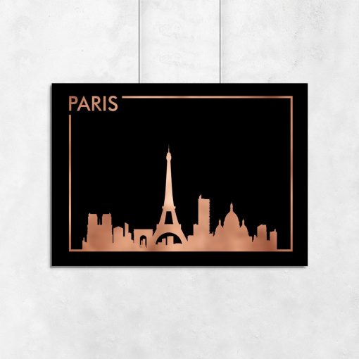 miedziany plakat z motywem Paryża