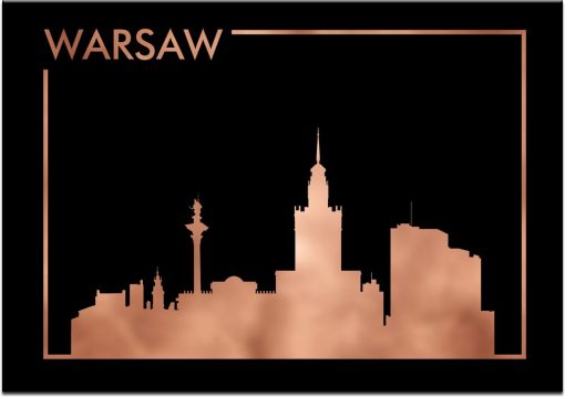 Warsaw jako plakat miedziany