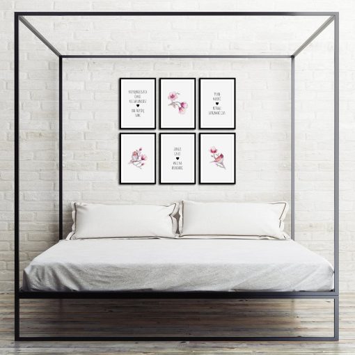 Plakaty z motywem miłosnym na ścianę do sypialni