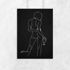 plakat minimalistyczny szkic kobiety