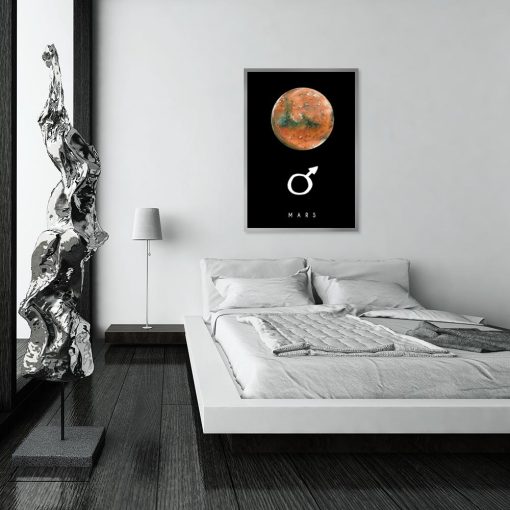 planeta mars na plakacie