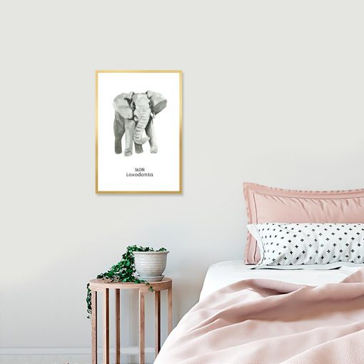 sypialnia z motywem słonia