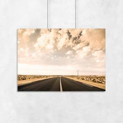 Plakat droga przez pustynię