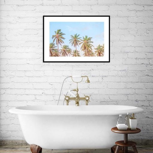 Plakat tropikalny z palmami