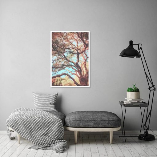 Plakat z motywem drzewa