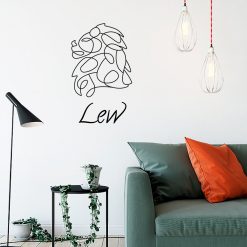 Naklejka na ścianę z zodiakiem lwa