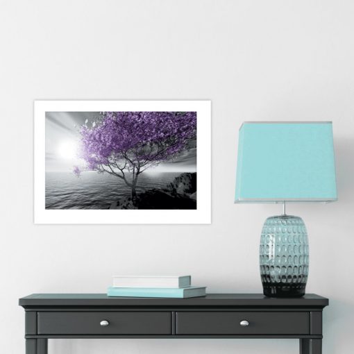 Plakat fioletowe drzewo