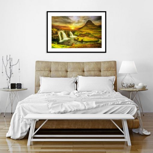 plakat krajobrazowy widok nad łóżko