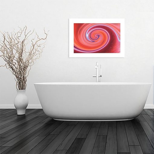 plakat abstrakcyjny wzór w łazience