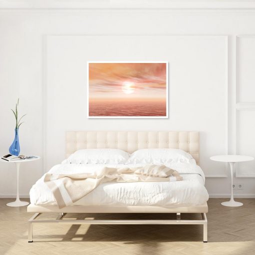 plakat z morzem nad łóżko