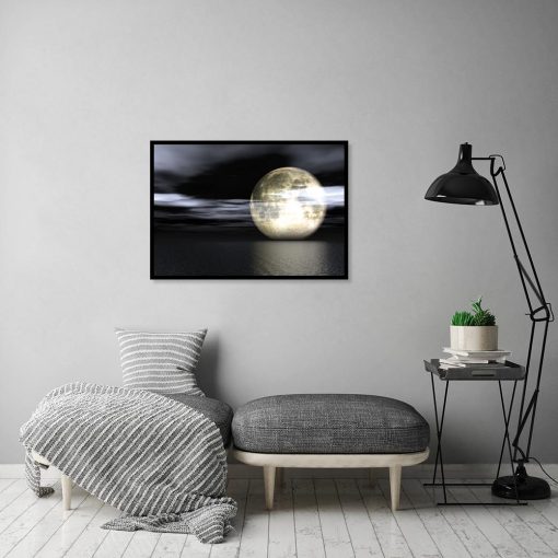 plakat z księżycem
