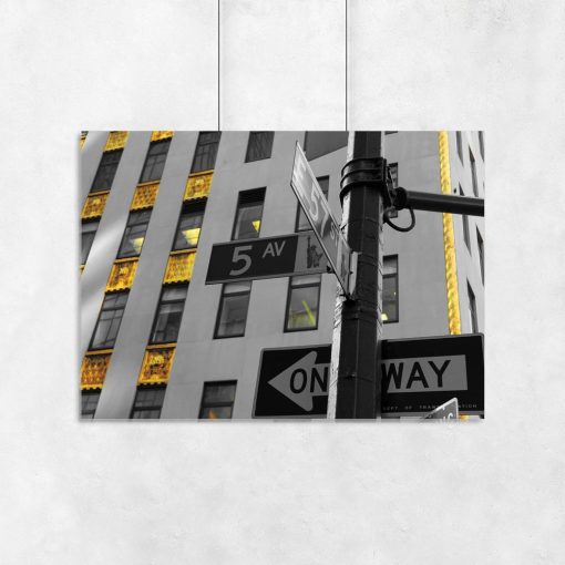 plakat słynna ulica w Nowym Jorku