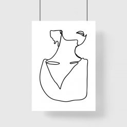 minimalistyczny plakat szkic kobiety