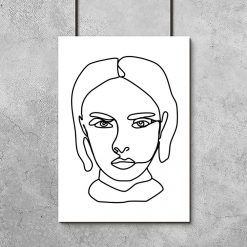 minimalistyczny plakat kobiety