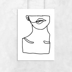 minimalistyczny plakat kobieta