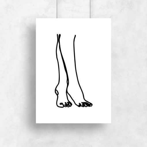 plakat kobiece nogi i stopy