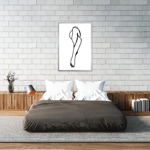 minimalistyczny plakat kobiece nogi