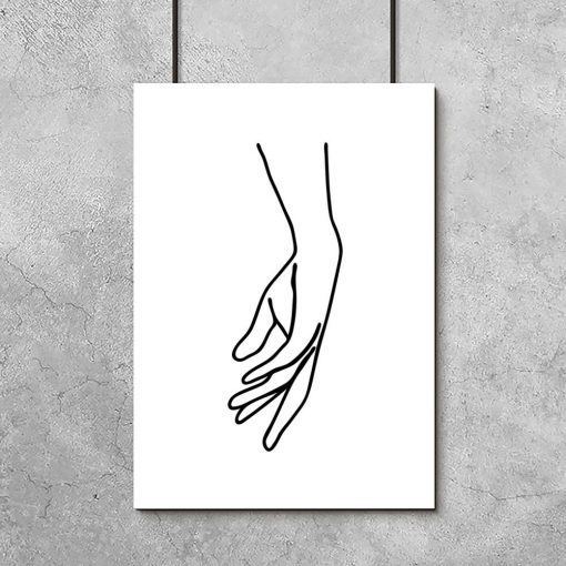 plakat szkic dłoni kobiety