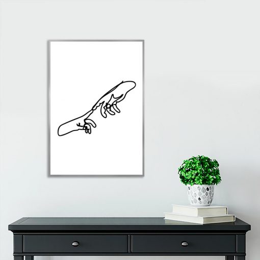 plakat minimalistyczny dłonie
