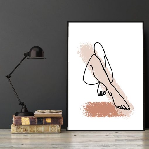 plakat artystyczny szkic kobiecych nóg