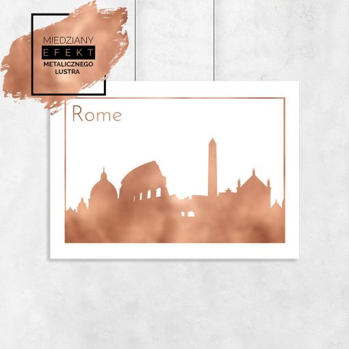 Metaliczny plakat rzym