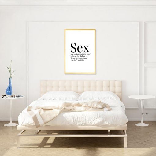plakat z napisami sex
