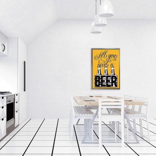 plakat retro all you need is beer