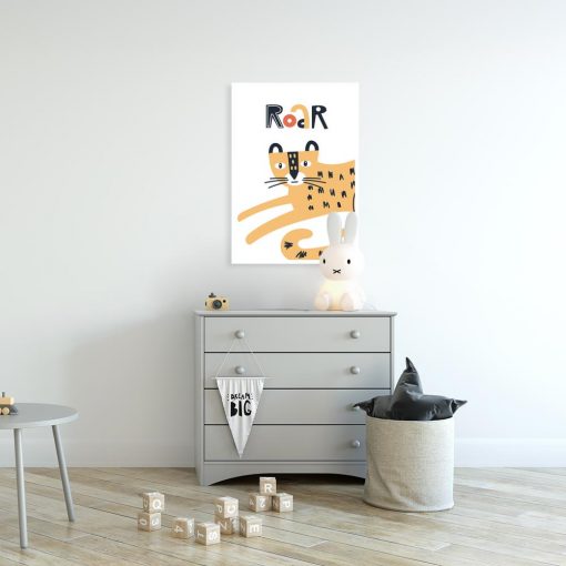 plakat z leżącym tygrysem do pokoju dziecka
