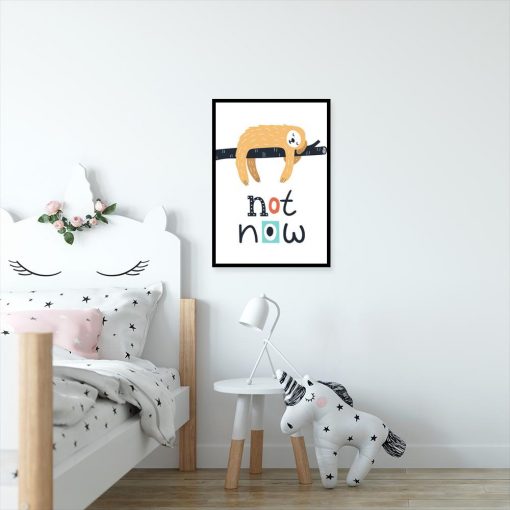 plakat z motywem leniwca na ścianę do pokoju dziecka