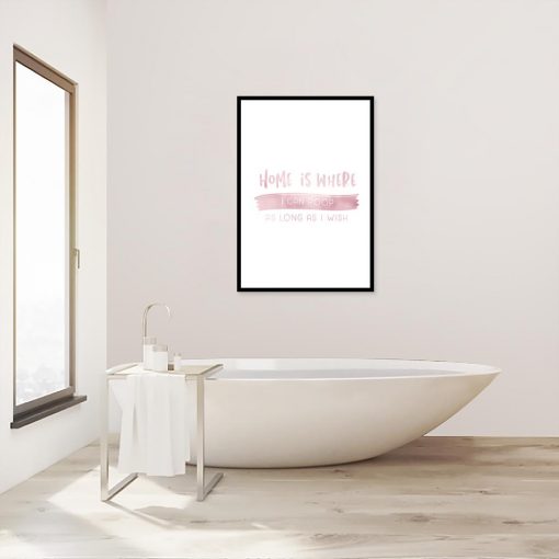 różowo-złoty plakat do łazienki
