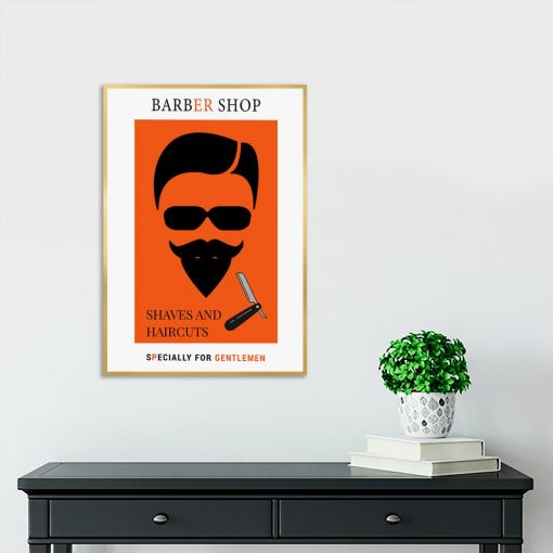 plakat z motywem brody do salonu barberskiego