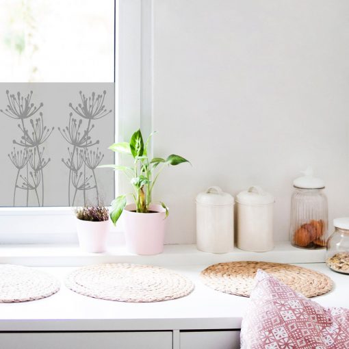 okleina mrożone szkło z roślinami do kuchni