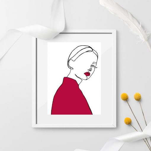 minimalistyczny plakat z kobietą