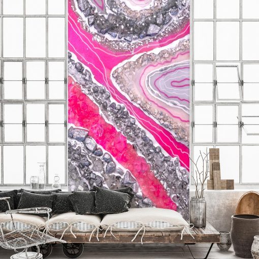 tapeta ścienna różowa jako dekoracja